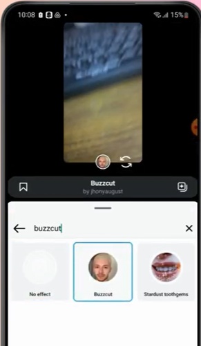 Instagram 버즈컷 필터 사용하기