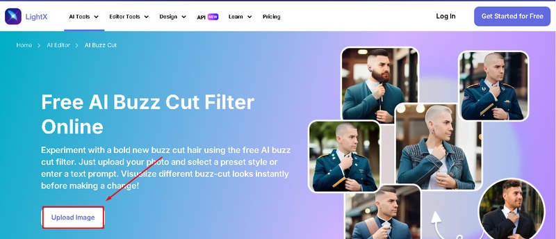 온라인에서 버즈컷 필터 사용하기 1