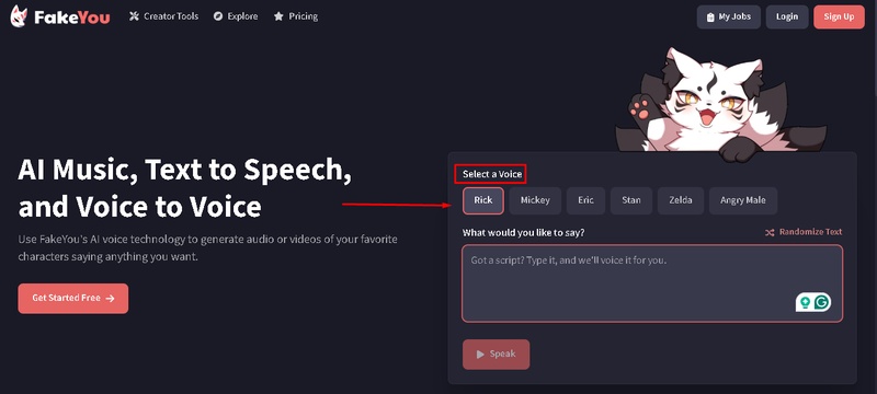 FakeYou ai sonic