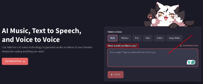 FakeYou ai text to speech