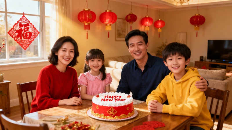 ai new year photo prompts cozy home celebration