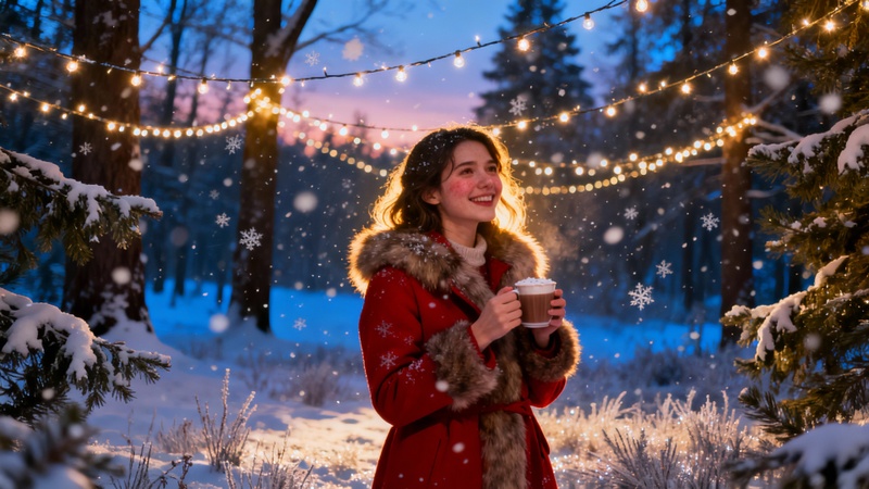 ai new year photo prompts winter wonderland portrait