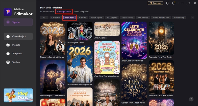 new year 2025 ai photo prompt