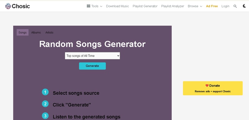 random song generator-chosic random song generator