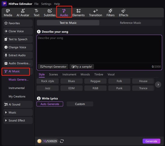 random song generator hitpaw edimakor random song generator 1