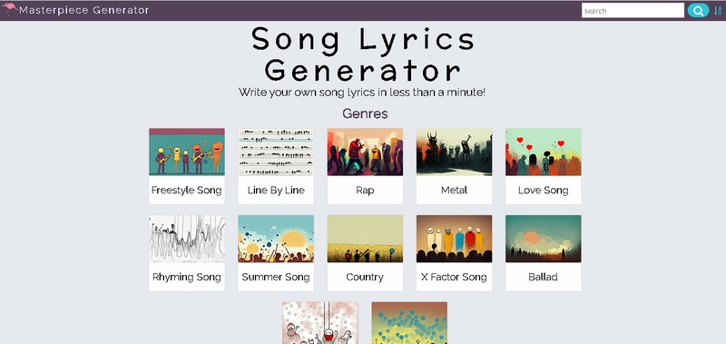 random song generator-song lyrics generator