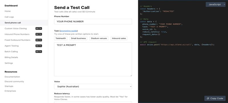 bland ai languages