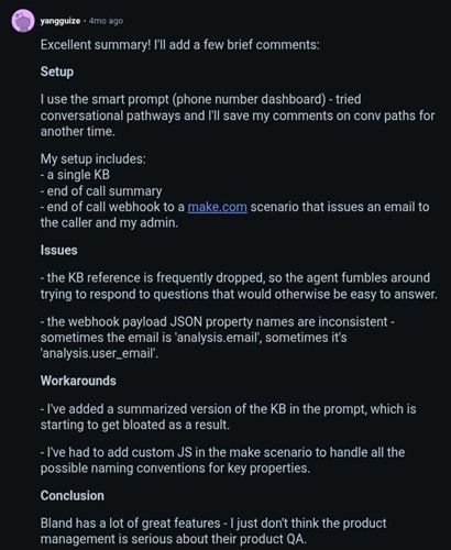 bland ai latency