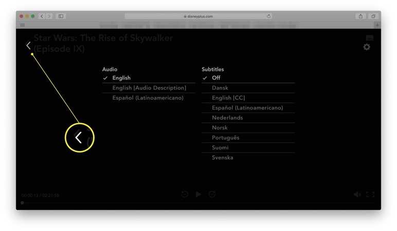 disney plus subtitles not working