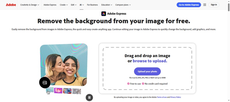 adobe express bg remover