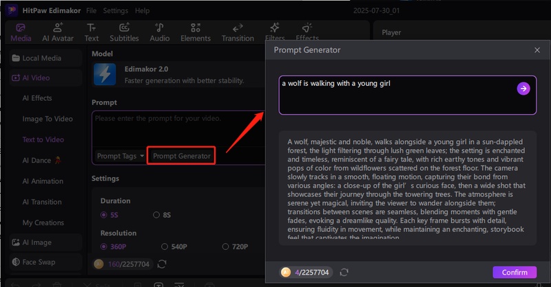 ai video generator from prompt