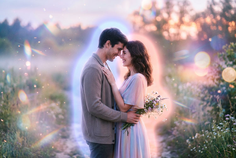 aura glow couple prompt