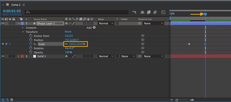 choose the second keyframe