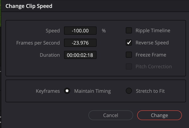 click change