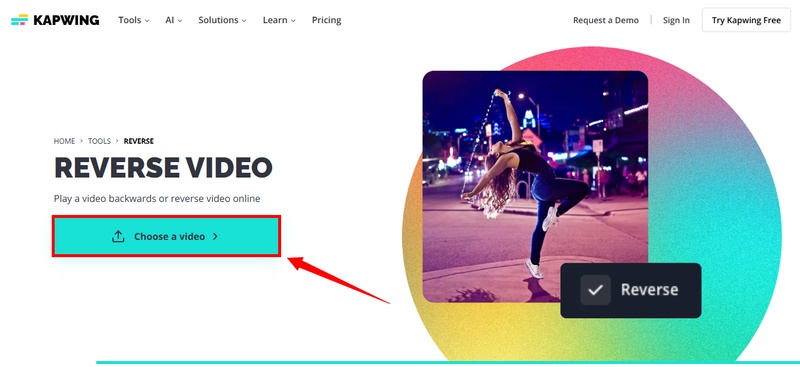 click choose a video