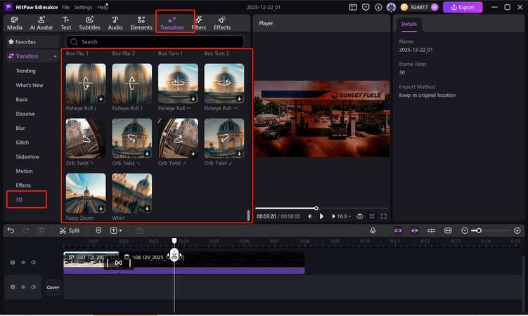 click export to save video