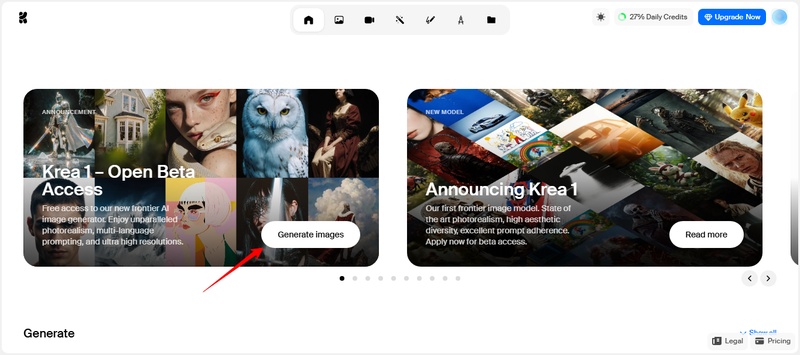 click generate images
