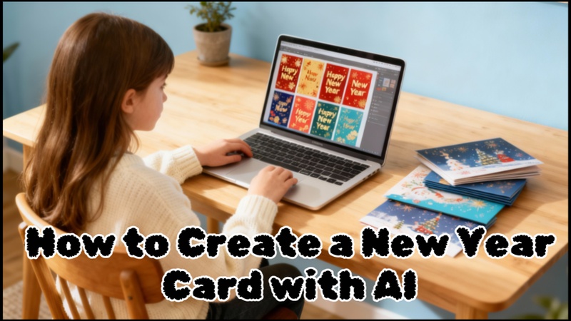 create new year card with ai