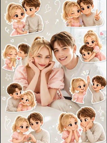 cute chibi couple photo ideas
