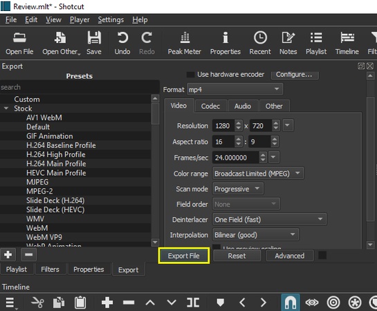 export video