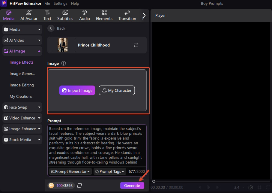 gemini ai photo prompt copy paste edimakor step 3