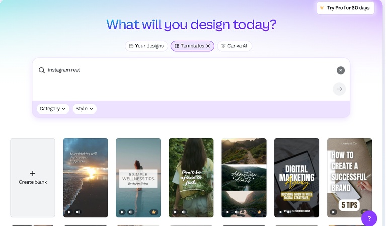 how to make a reel with photos and music on canva