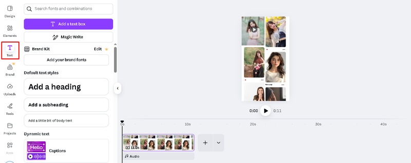 how to make a reel with pics and videos on canva