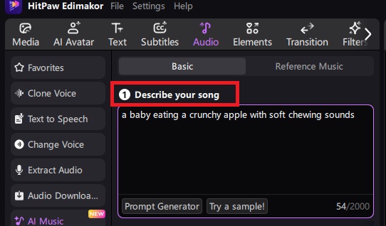 how to make ai baby eating food video