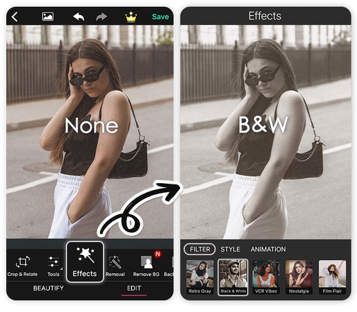 how to make photos look vintage app