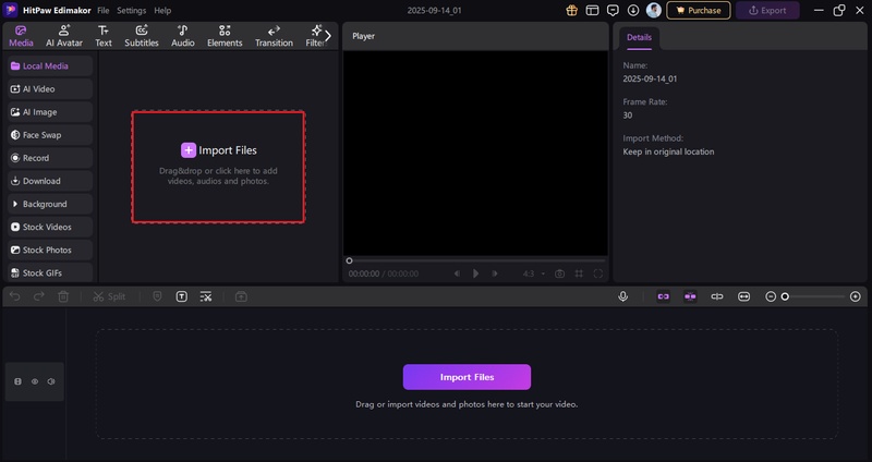 import the video