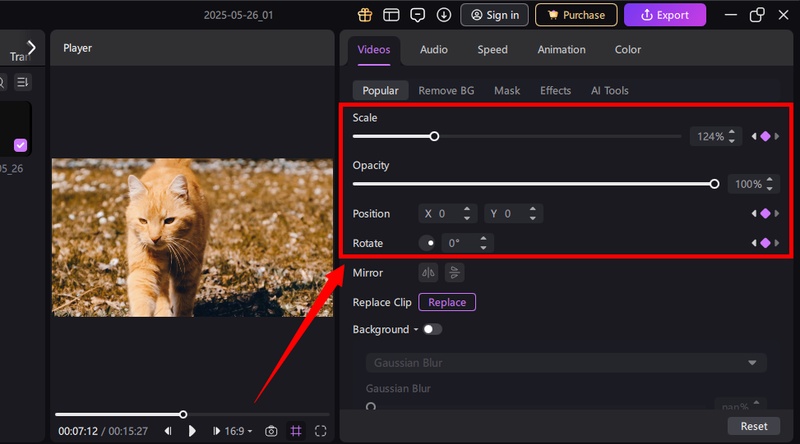 keyframing parameters