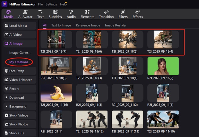 my creation edimakor image generator