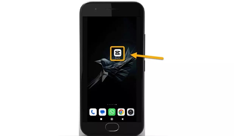 open the capcut app