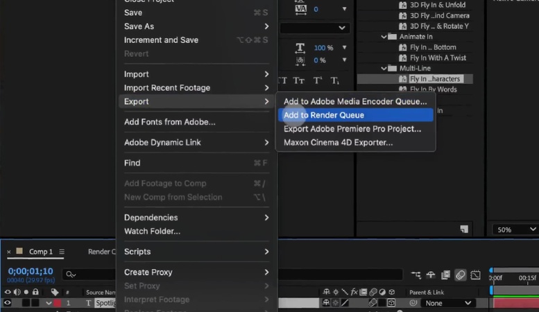 preview and export your text animation