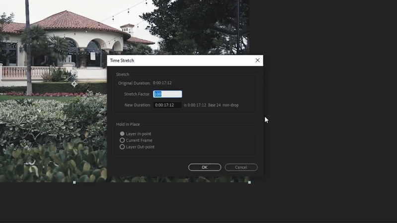 reset the time stretch
