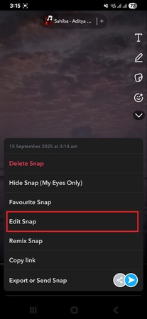 select edit snap