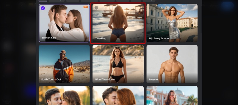 seleccionar la plantilla