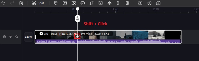 shift click to add a keyframe