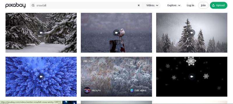 snowfall video editing