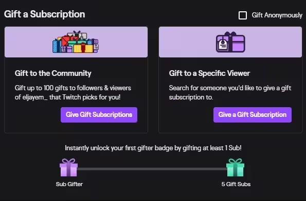twitch gifted subs list