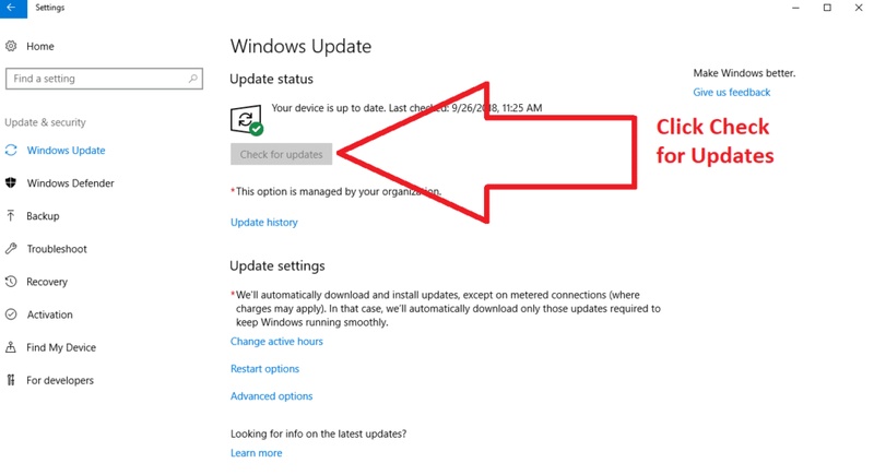 오래된 소프트웨어 또는 드라이버 업데이트
