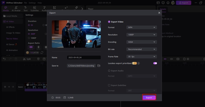 ai arrest filter face