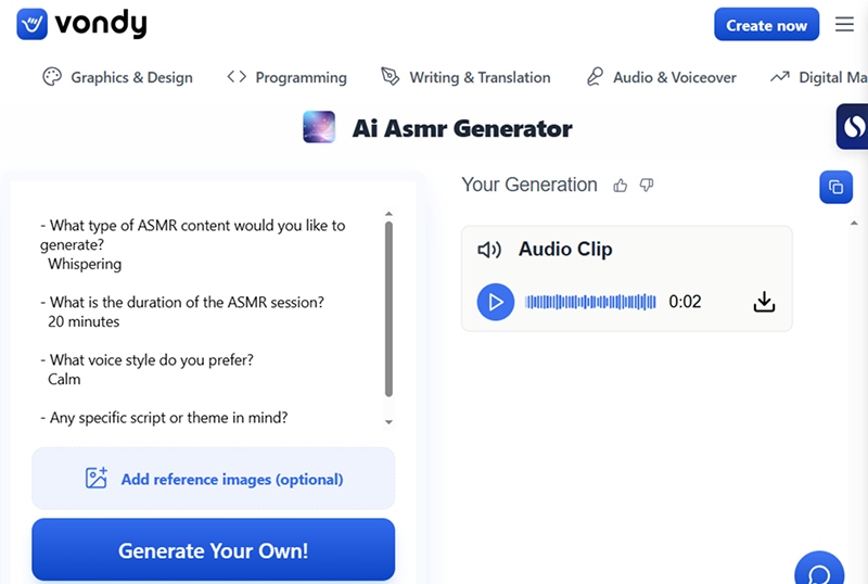 vondyaiasmr生成器
