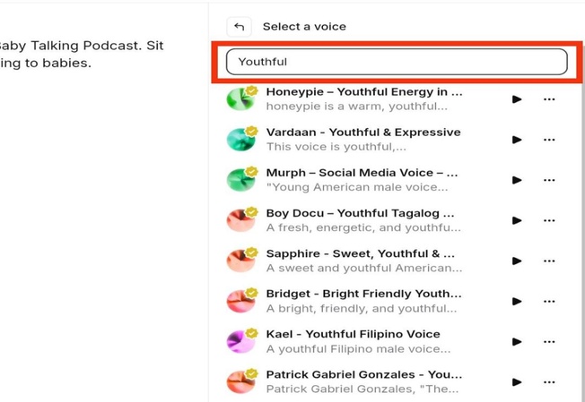 ai baby talking generator