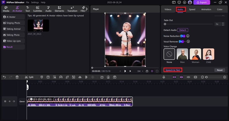 ai baby talking video