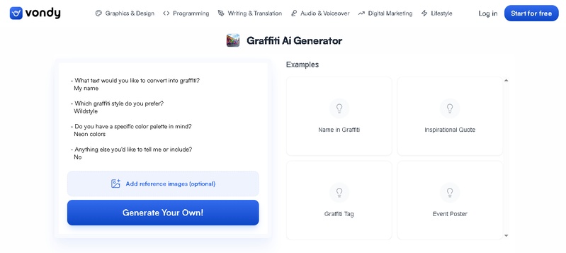 ai graffiti text generator