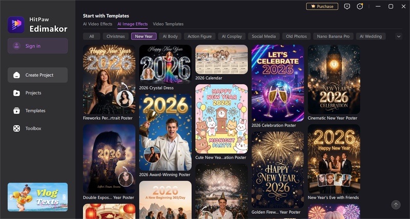 ai new year photo generator open edimakor