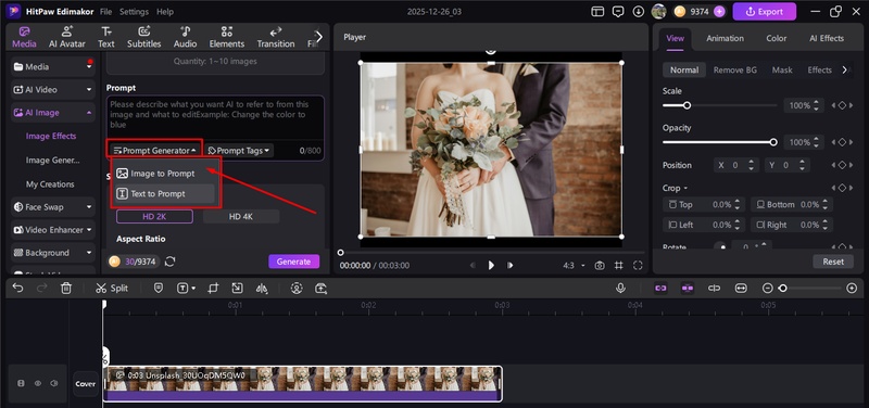 ai wedding photoshoot prompt