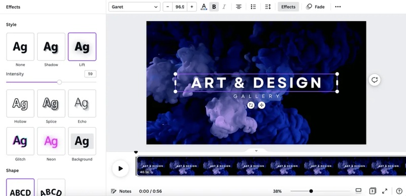 canva video editor add music