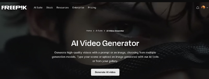 freepik ai video generator-click the generate ai video button